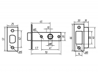 Защелка межкомнатная P45SB