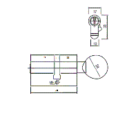 Цилиндр 12168/СT (32x10x26) 5 ключей