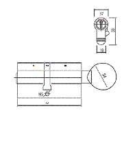 Цилиндр 12170/СTКА (30x10x30) 5 ключей