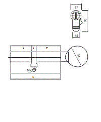Цилиндр 12180/СTКА (30x10x40) 5 ключей