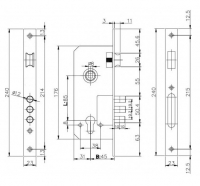 Корпус замка 10152\3MR 45мм CP