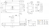 Замок накладной Siba 10007/F – 14