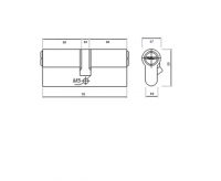 Цилиндр 12170/BA (30x10x30) 5 ключей