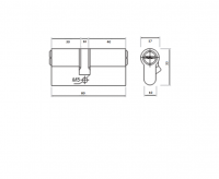 Цилиндр 12180/BКA (30x10x40) 5 ключей