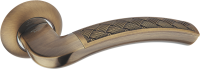 Дверная ручка со сменными дизайнерскими накладками Adden bau TWIN A127-02 Bronze (Матовая бронза)