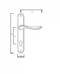 Дверная ручка - Latina Z24-3-11-21