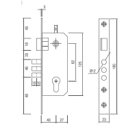 Корпус замка 10038/M 40мм BP