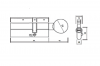 Цилиндр 12190/BTК (50x10x30) 5 ключей